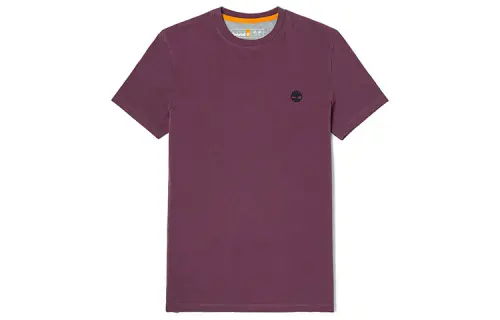 Timberland T Shirts Men's Dark Purple Crew Neck Moderate Straight Fit