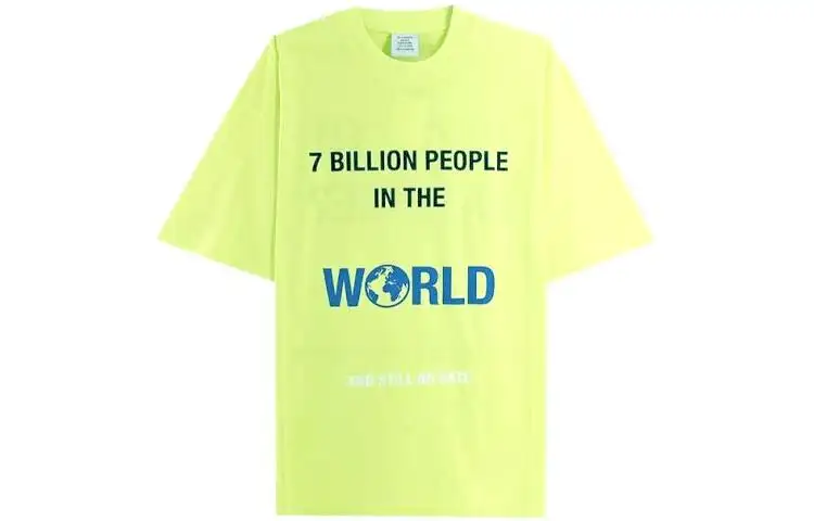 Vetements T Shirts Men's Yellow Crew Neck Other