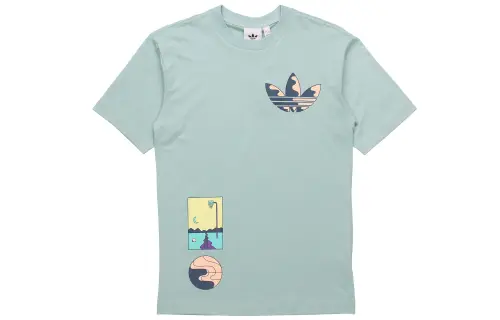Adidas Originals T Shirt Men's Gray Green
