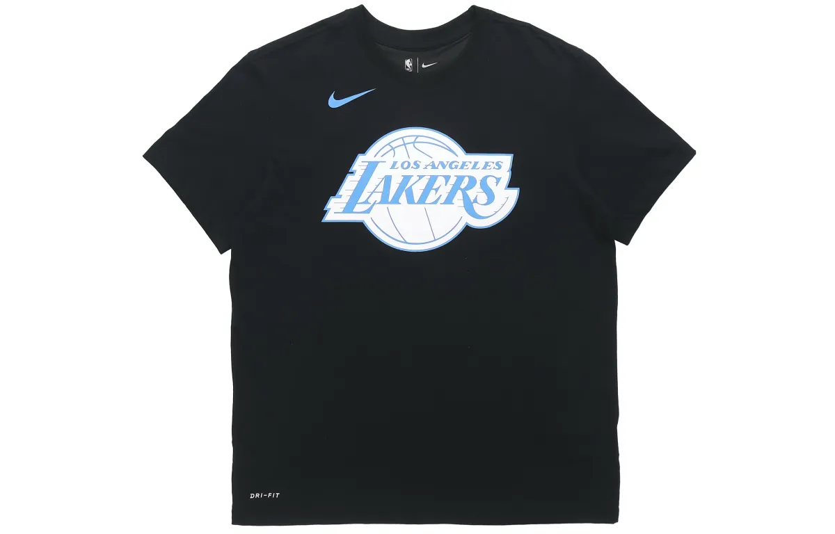 Nike T-Shirts Men's Black Crew Neck Moderate Straight Fit