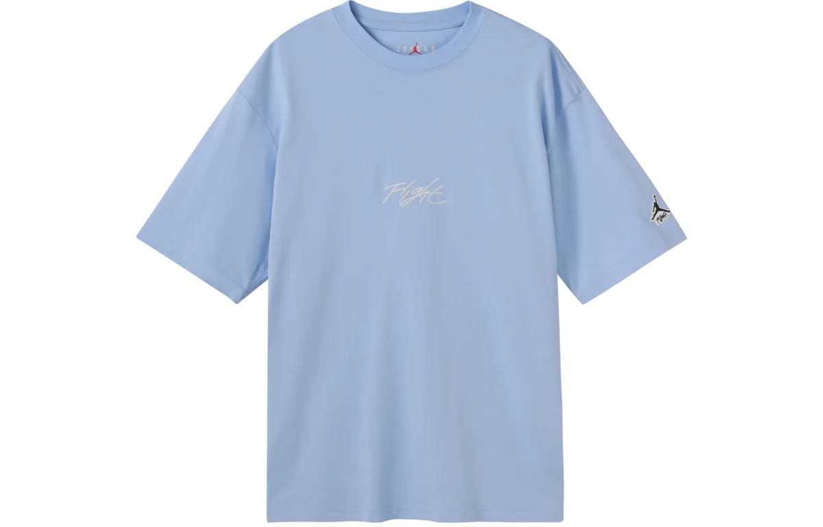 Jordan T-Shirts Men's Blue Crew Neck Moderate Straight Fit