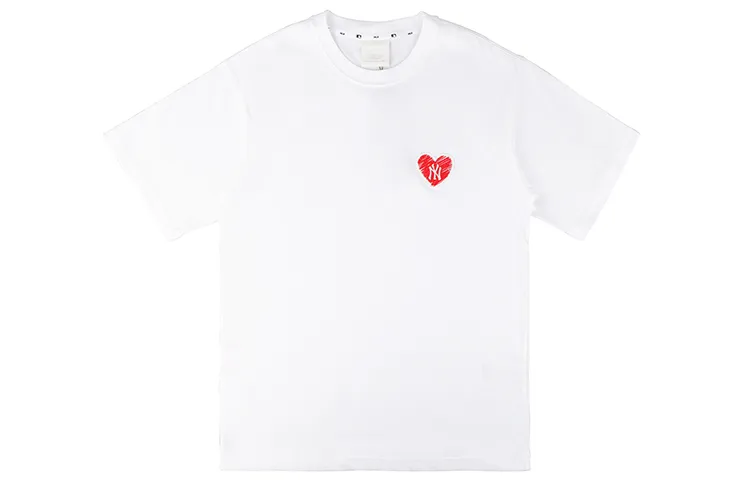 MLB Heart Overfit T Shirt Unisex White