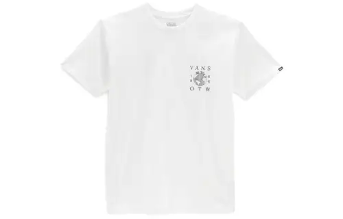 Vans CURREN X KNOST T Shirts Men's White Crew Neck Moderate Straight Fit