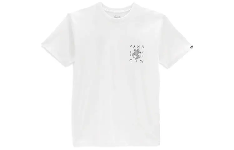 Vans CURREN X KNOST T Shirts Men's White Crew Neck Moderate Straight Fit
