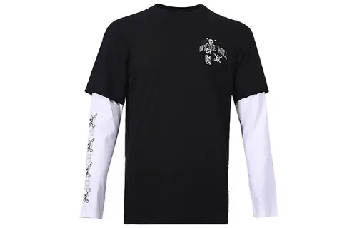 Vans T Shirts Men's Black Crew Neck Moderate Mock Two Piece