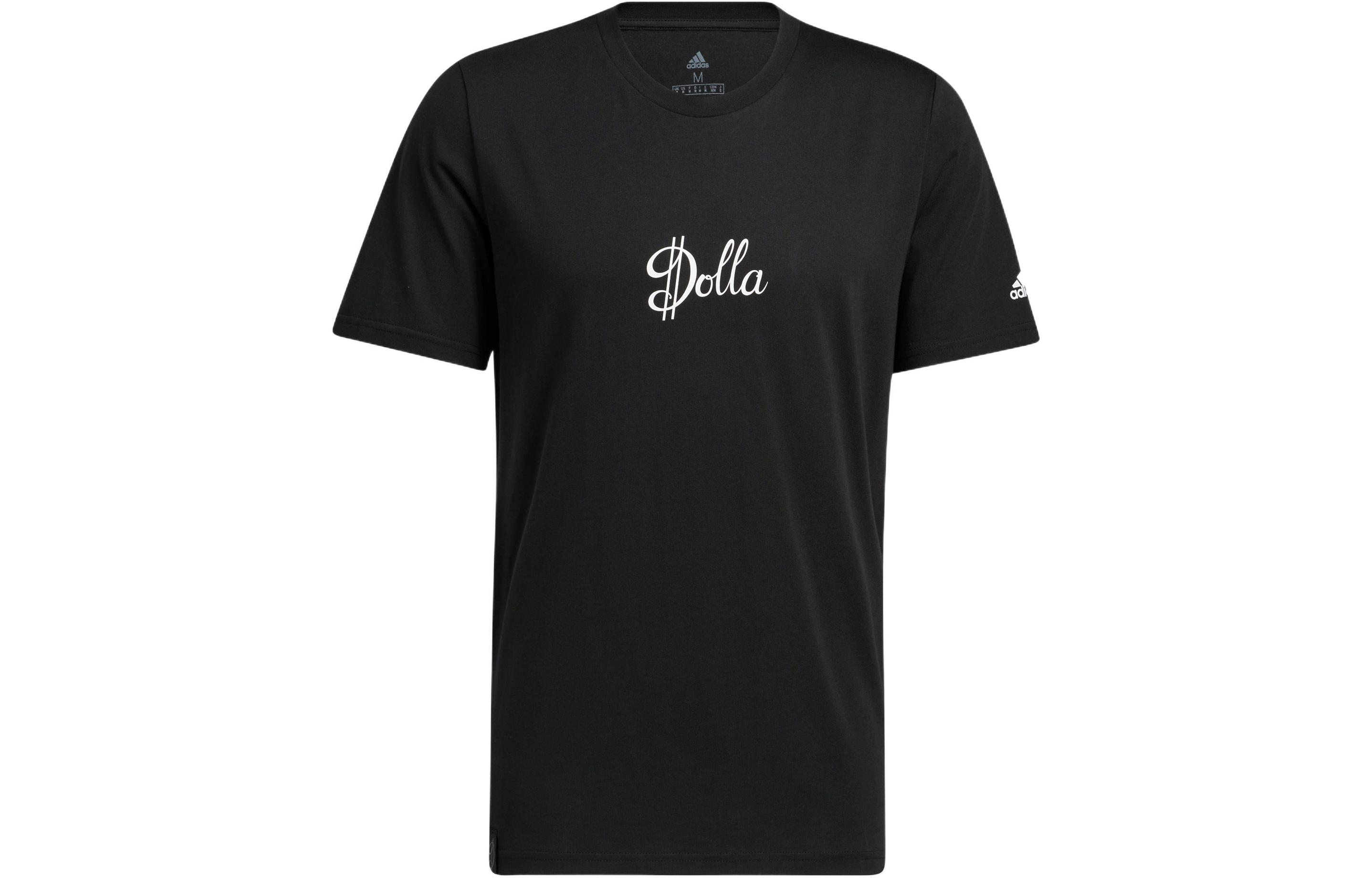 Adidas, basketball sports black short sleeve T-shirt