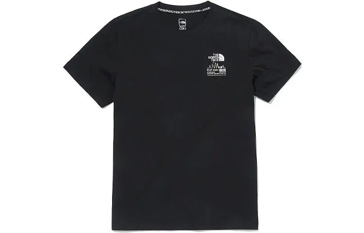 THE NORTH FACE T-Shirts Unisex Black Crew Neck Moderate Straight Fit