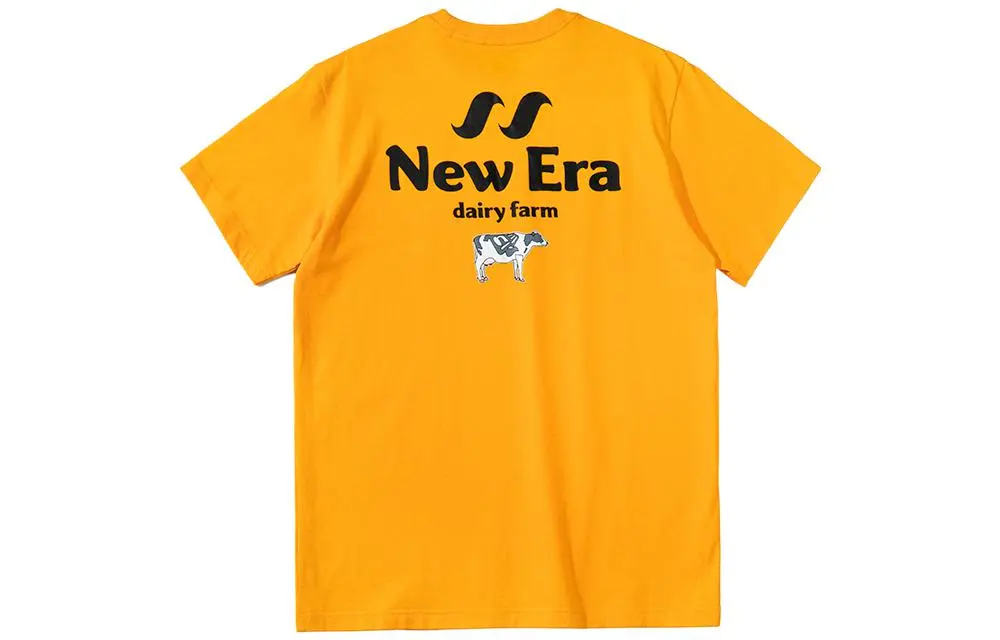 New Era Crew Neck T Shirt Unisex Yellow