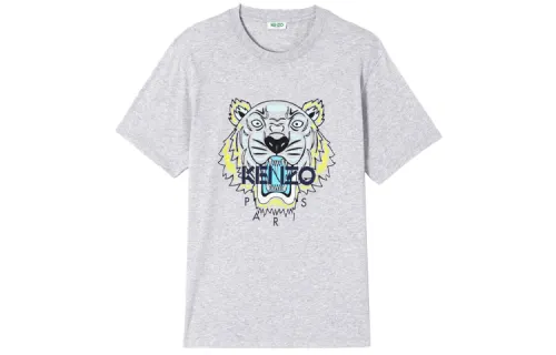KENZO T Shirts Men's Light Gray Crew Neck Moderate Straight Fit
