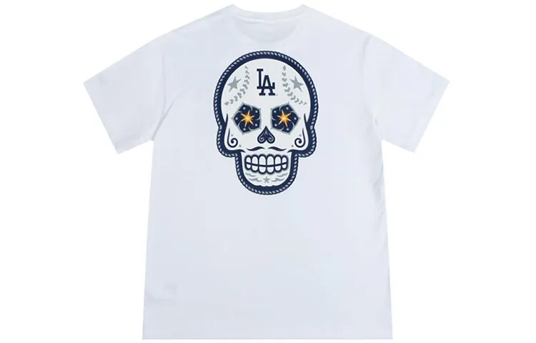 New Era T-Shirts Unisex White Crew Neck Moderate Straight Fit