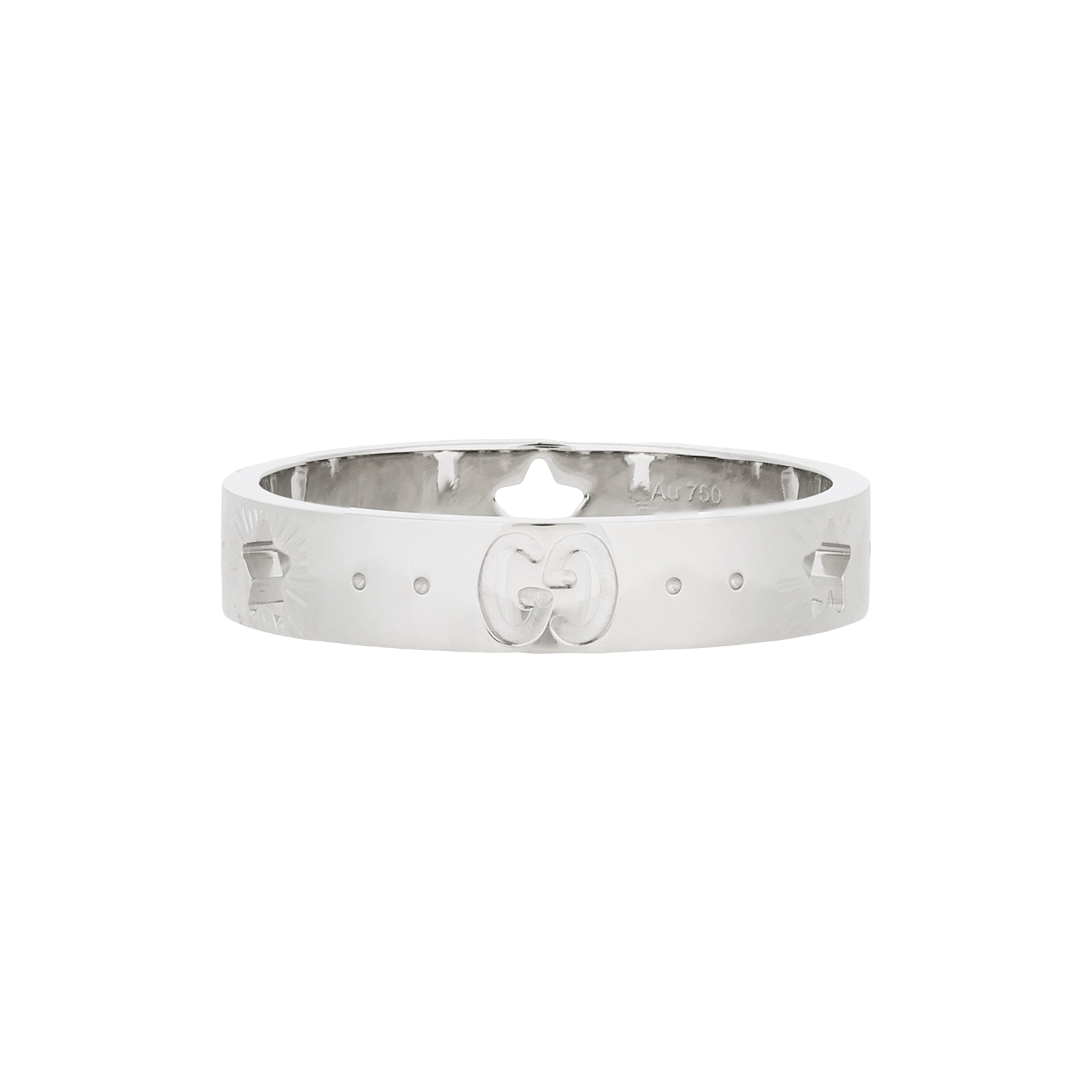 GUCCI Icon 18K White Gold Rings Unisex