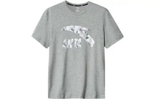 ANTA Life Collection T Shirts Unisex Gray Crew Neck Moderate Straight Fit