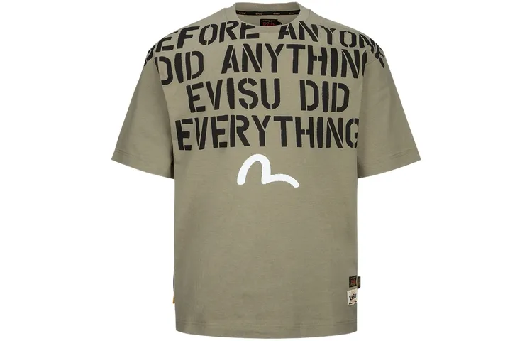 EVISU T Shirt Unisex Army Green
