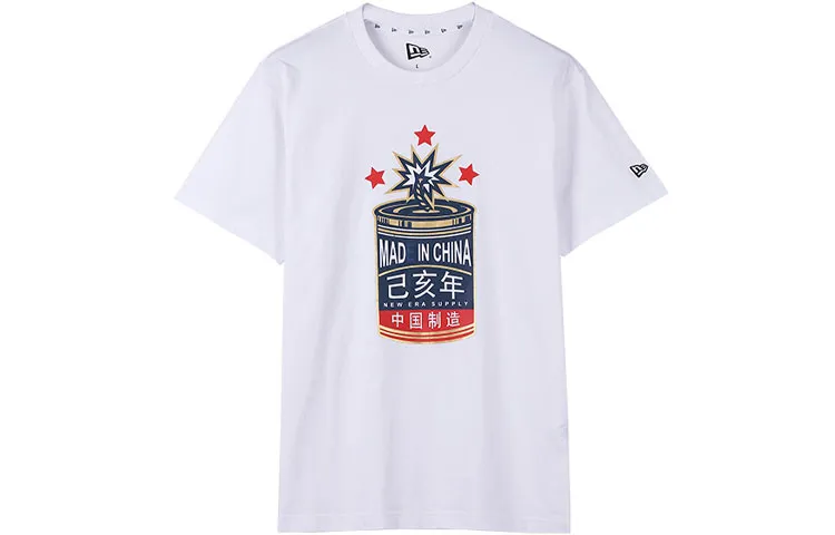 New Era T-Shirts Unisex White Crew Neck Moderate