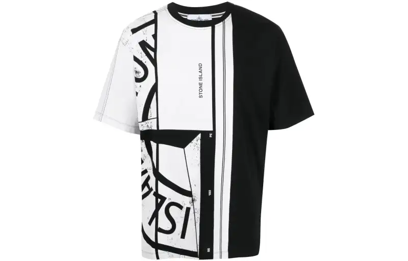 STONE ISLAND T Shirts Men's White Crew Neck Moderate Straight Fit