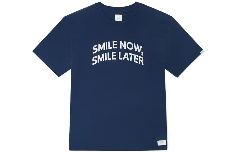 Vans Just Smile T Shirt Dark Blue Unisex