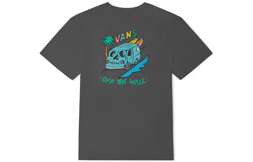 Vans T Shirts Unisex Gray Crew Neck Moderate Straight Fit