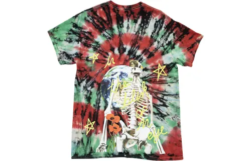 Travis Scott T Shirts Unisex Red Green Crew Neck Moderate