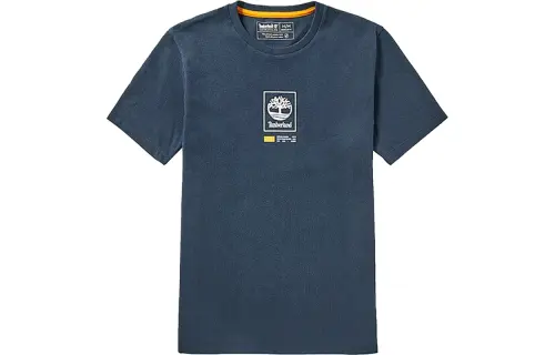 Timberland T Shirts Men's Blue Crew Neck Moderate Straight Fit