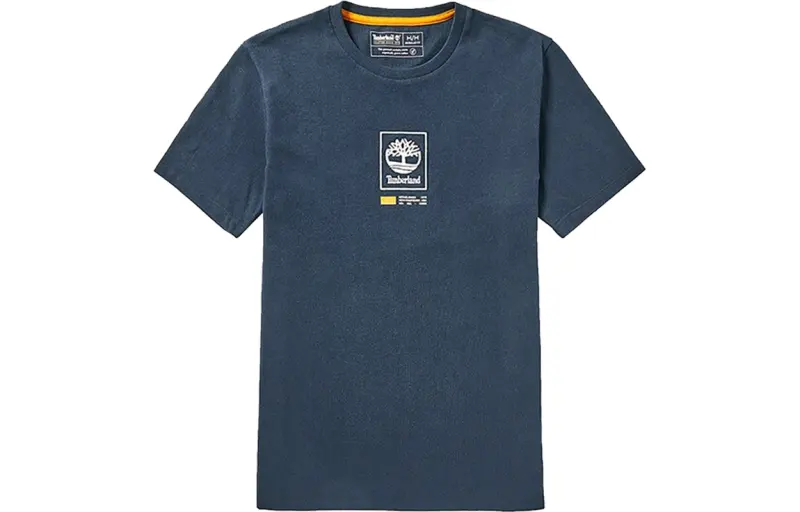 Timberland T Shirts Men's Blue Crew Neck Moderate Straight Fit