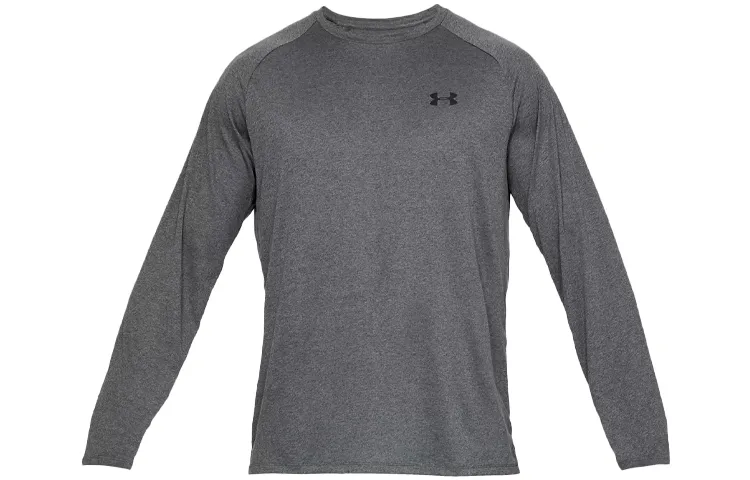 Under Armour Tech T-Shirts Men's Carbon Gray Crew Neck Moderate Straight Fit