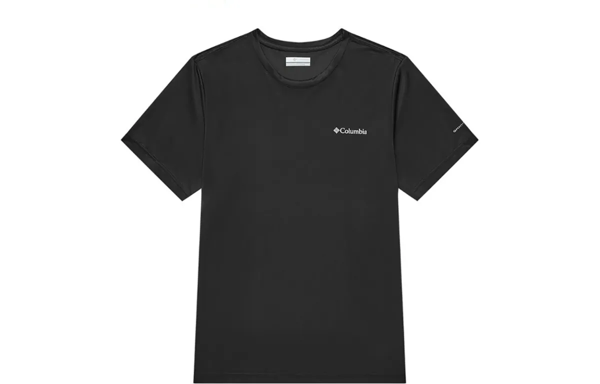 Columbia T-Shirts Unisex Black Crew Neck Thin