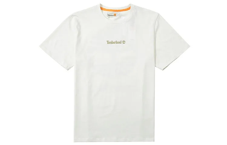 Timberland T-Shirts Unisex Ivory White Crew Neck Moderate Other