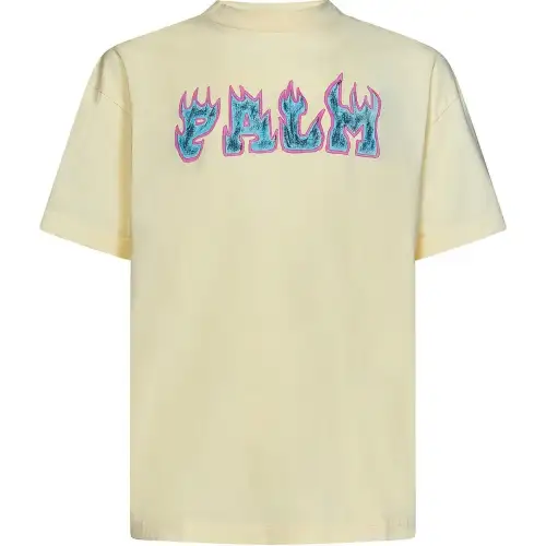 Palm Angels Flames logo-print T-shirt