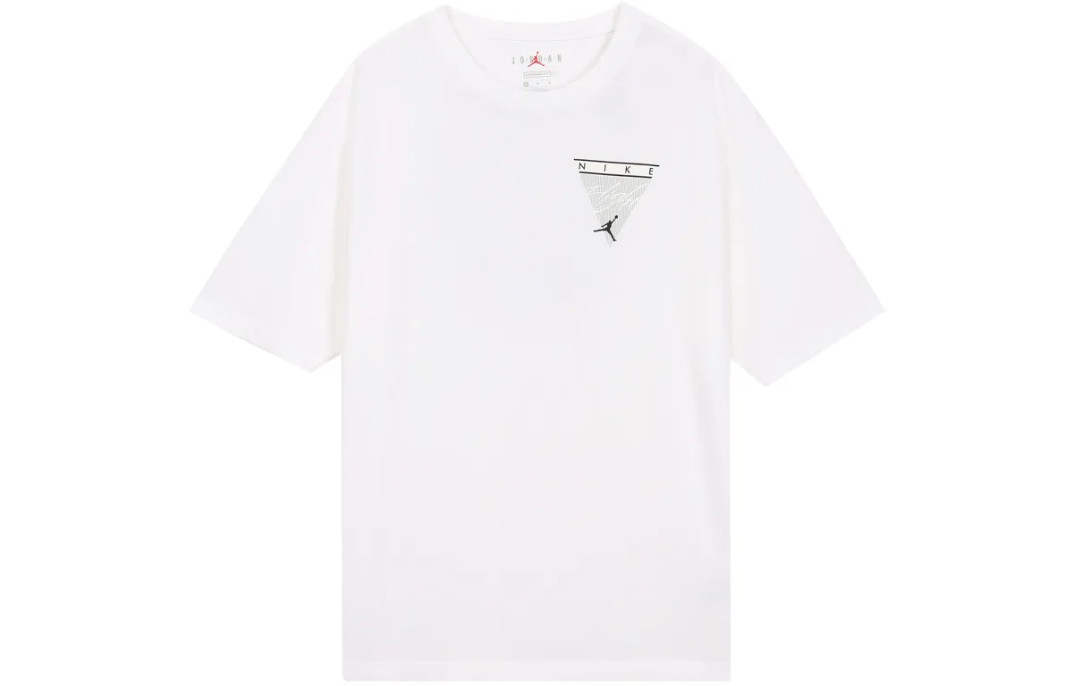 Jordan Flight Essentials T-Shirts Men's White Crew Neck Moderate Straight Fit