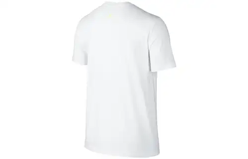 Jordan T Shirts Men's White Crew Neck Moderate Straight Fit