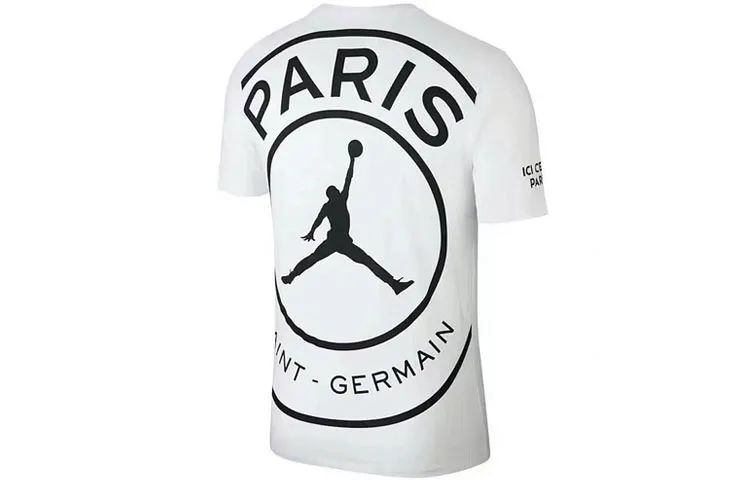 Jordan T-Shirts Men's White Crew Neck Moderate Straight Fit