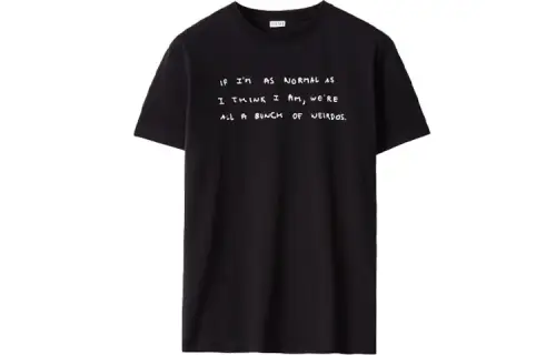 LOEWE T Shirts Men's Black Crew Neck Moderate Straight Fit