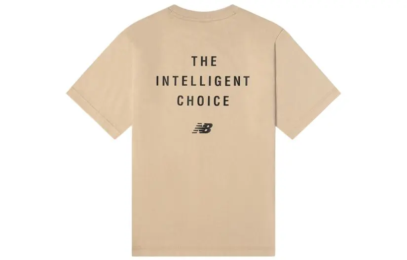 New Balance IU Set in Sleeve T Shirt Unisex Beige