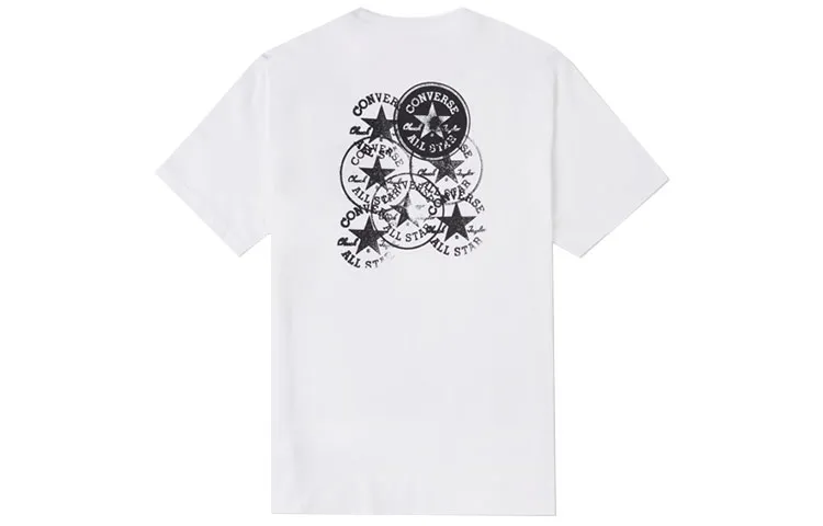 Converse Chuck T-Shirts Men's White Crew Neck Moderate Straight Fit