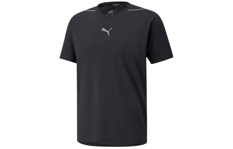PUMA T-Shirts Men's Black Crew Neck Thin Straight Fit