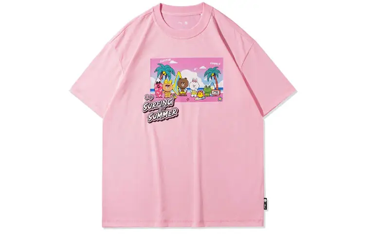 Li Ning Sports Fashion Collection T Shirt Unisex Phoenix Pink