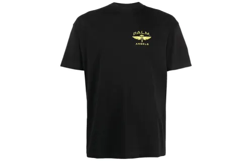 PALM ANGELS T Shirts Men's Black Crew Neck Moderate Other