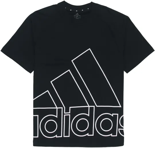 Adidas T Shirts Unisex Black Crew Neck Moderate Straight Fit