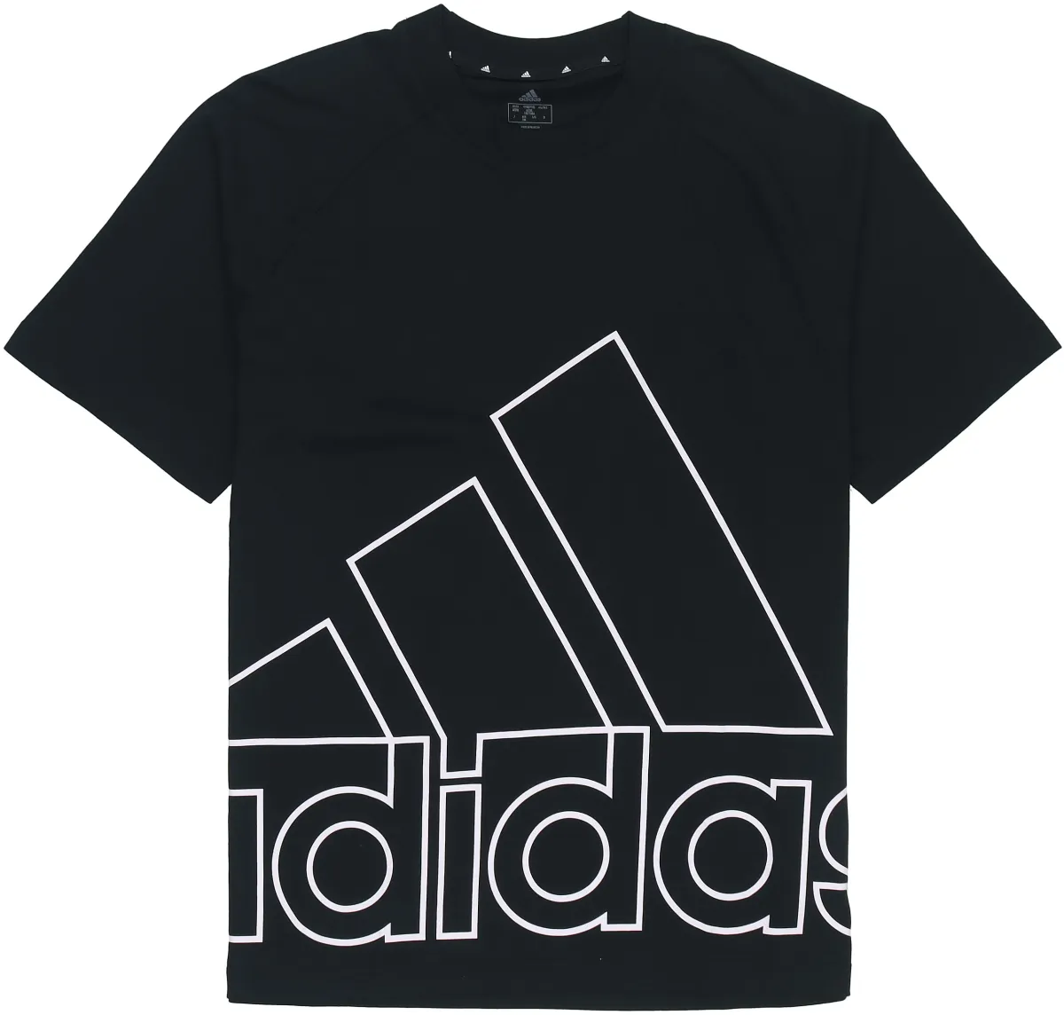 Adidas T-Shirts Unisex Black Crew Neck Moderate Straight Fit