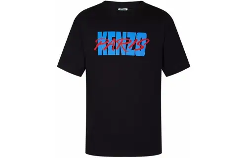 KENZO T Shirts Men's Black Crew Neck Moderate Straight Fit