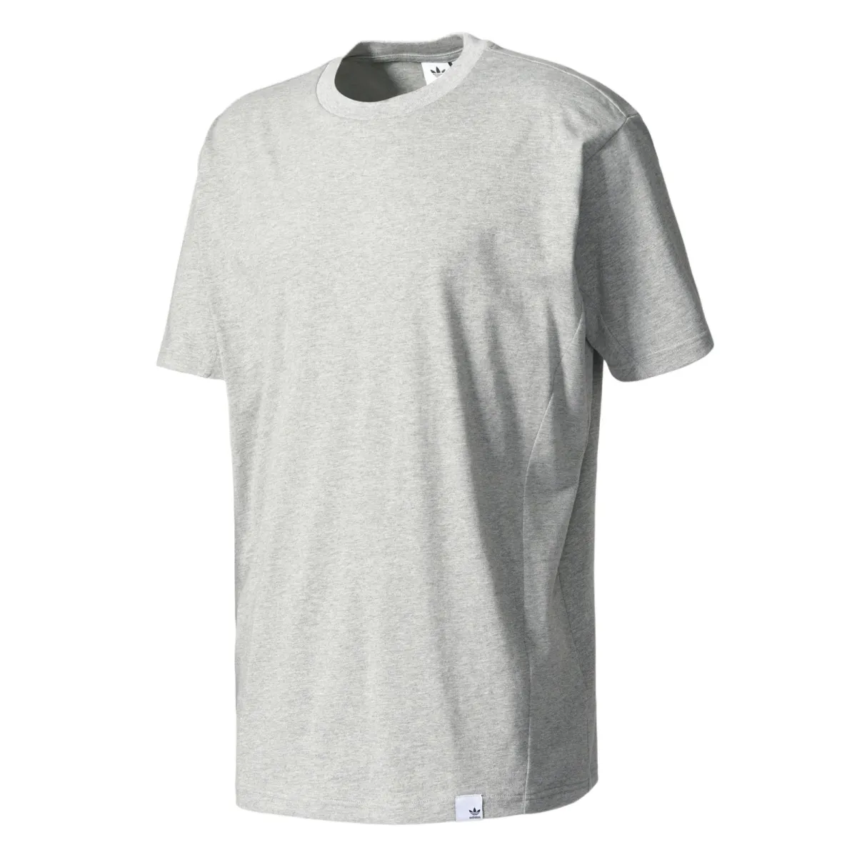 Adidas T-Shirts Men's Gray Crew Neck Moderate Straight Fit