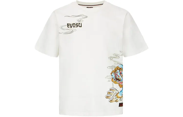 EVISU T Shirts Unisex Crew Neck Moderate Straight Fit