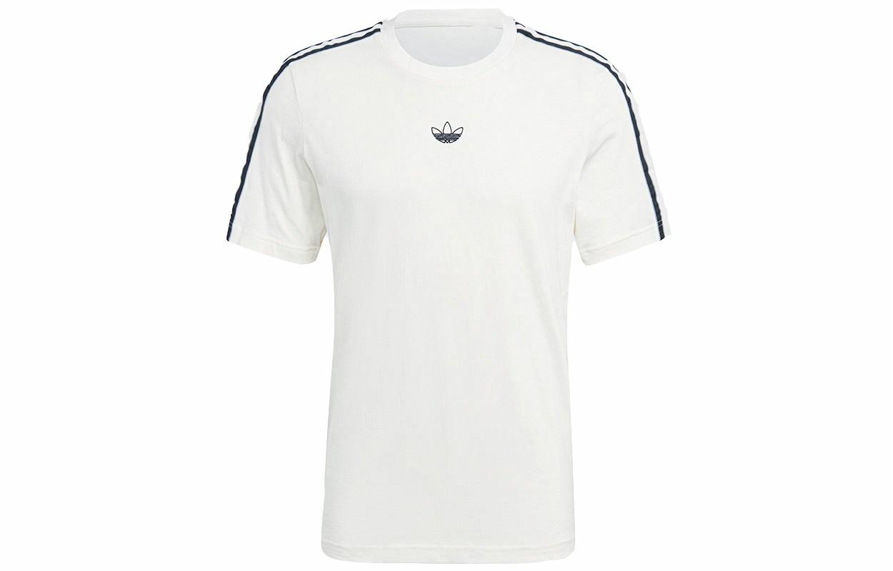 Мужская футболка adidas originals Sprt 3 Stripe T (белая) — фото 1