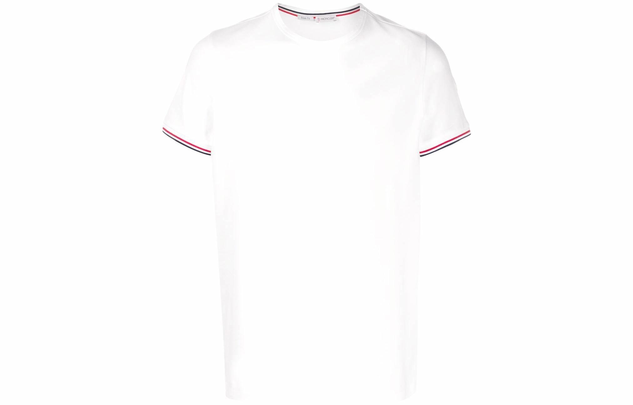 Мужская футболка Moncler с коротким рукавом (белая)