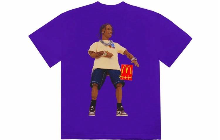 Футболка Travis Scott Cactus Jack x McDonald's Action Figure Series Tee (синяя)
