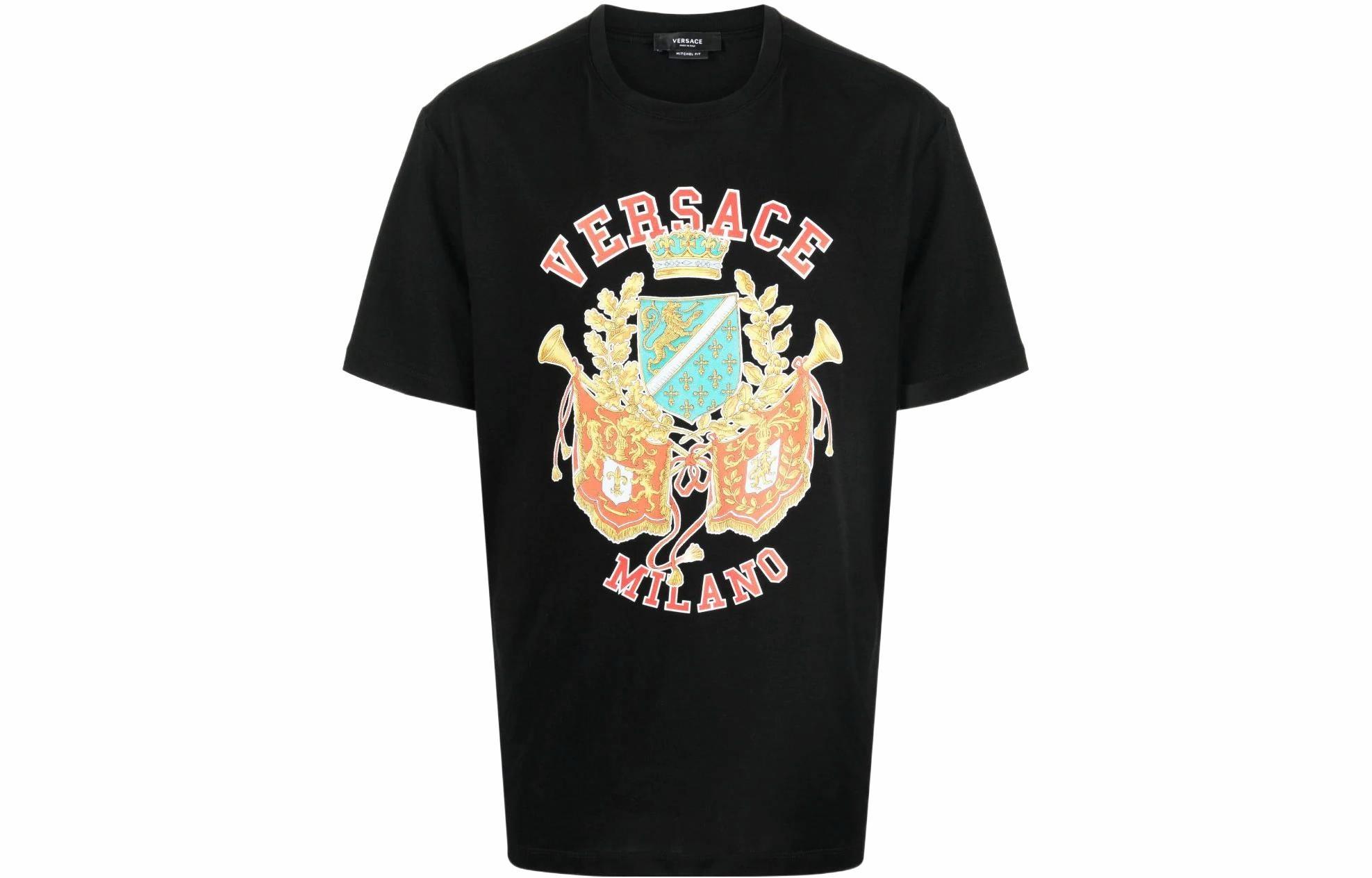 Мужская футболка Versace VERSACE VERSACE SS22 LogoT (черный)