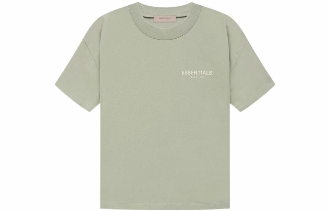 Мужская футболка Fear of God Essentials SS22 Tee FOG-SS22-199 (серо-зеленая)