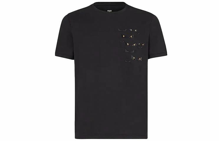 Мужская футболка Fendi FENDI T (черная)