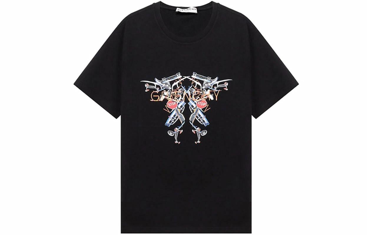 Мужская футболка Givenchy Logo Print (черная)