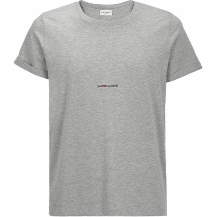 Мужская футболка SAINT LAURENT (серая)